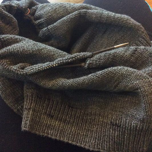 WIP - Cardigan with Pleiades Sock