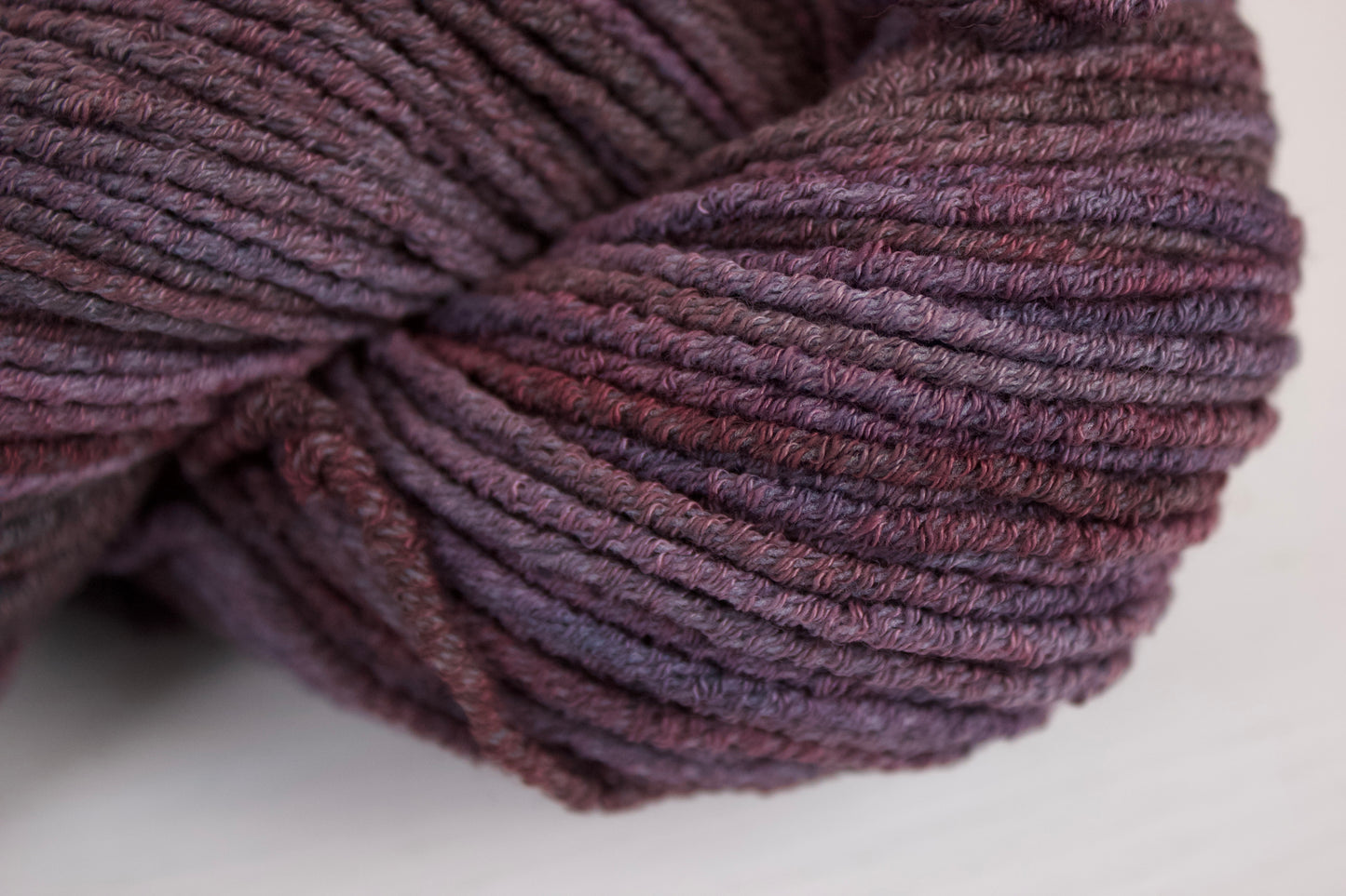 Purple Tattoo - Hyades Worsted AS-IS - has a dry/crunchy texture, no label