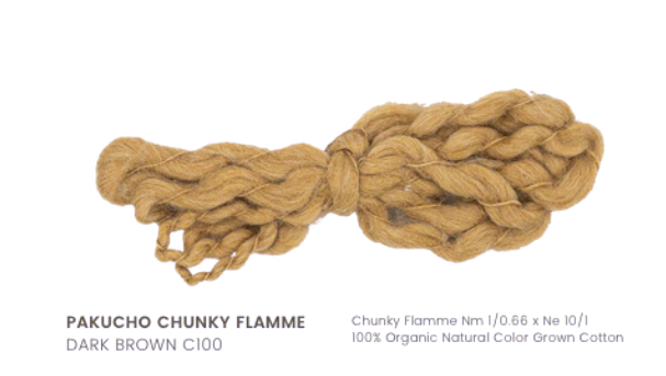 Pre-Order - Golden Brown (Dark Brown) - Vega x Pakucho Colourgrown Cotton - Semi Handspun