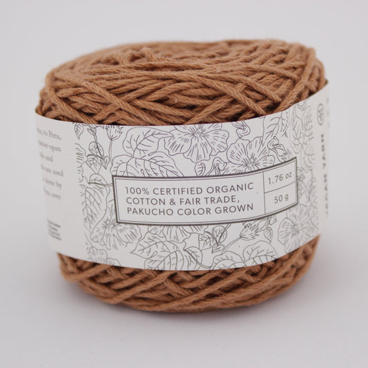 Golden Brown - Worsted (Dark Brown C100) - Vegan Yarn - Golden Brown is a nice medium golden brown, lighter than rust.