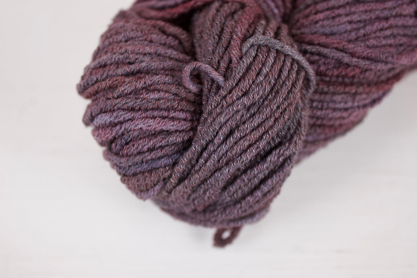 Purple Tattoo - Hyades Worsted AS-IS - has a dry/crunchy texture, no label