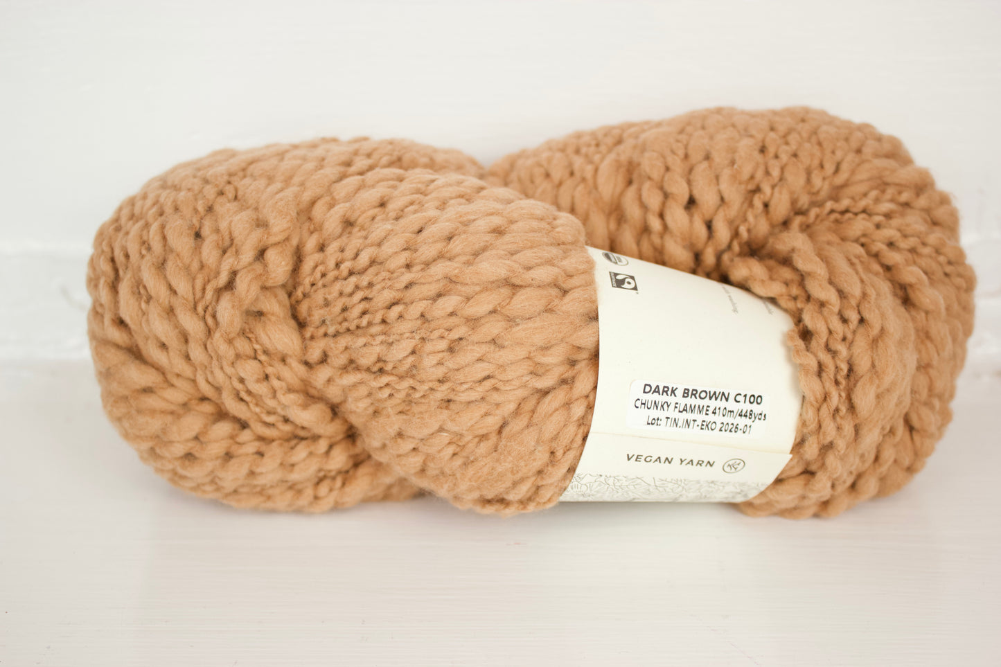 Golden Brown (Dark Brown) - Vega x Pakucho Colourgrown Cotton - Semi Handspun