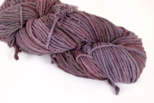 Purple Tattoo - Hyades Worsted AS-IS - has a dry/crunchy texture, no label