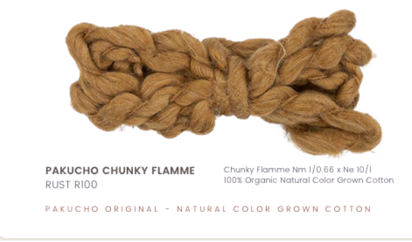 Pre-Order - Rust - Vega x Pakucho Colourgrown Cotton - Semi Handspun