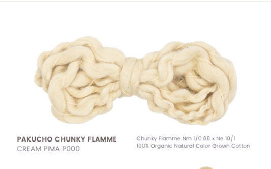 Pre-Order - Vanilla Cream Pima - Vega x Pakucho Colourgrown Cotton - Semi Handspun