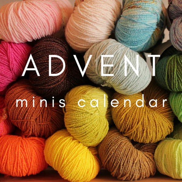 Vegan Advent yarn calendar kit for knitters & crocheters mini skein